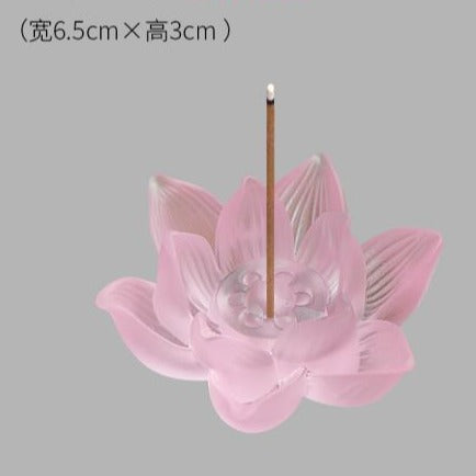 Glass Lotus Incense Burner-ToShay.org