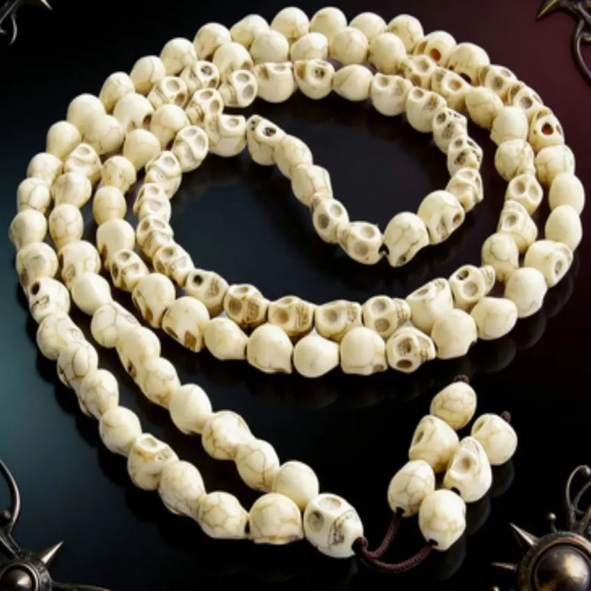White Turquoise Skull Beads-ToShay.org