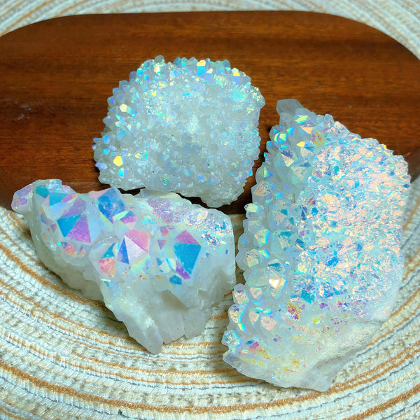 Rainbow Aura Quartz Cluster-ToShay.org