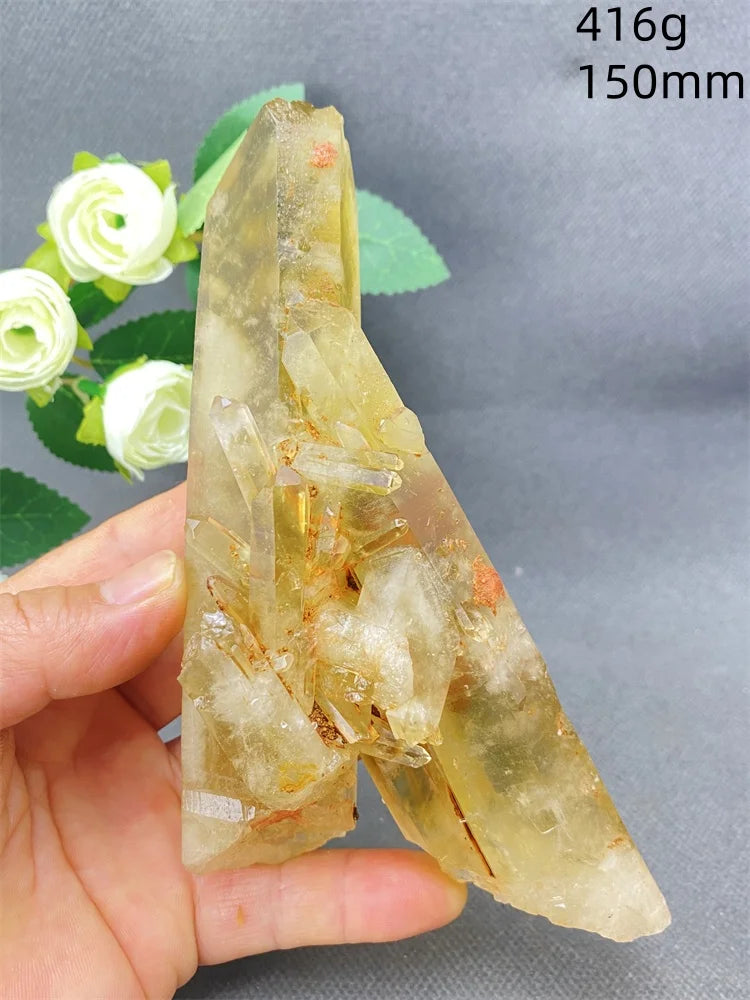 Yellow Quartz Cluster Crystal-ToShay.org