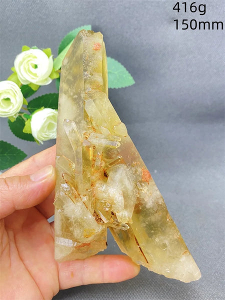 Yellow Quartz Cluster Crystal-ToShay.org