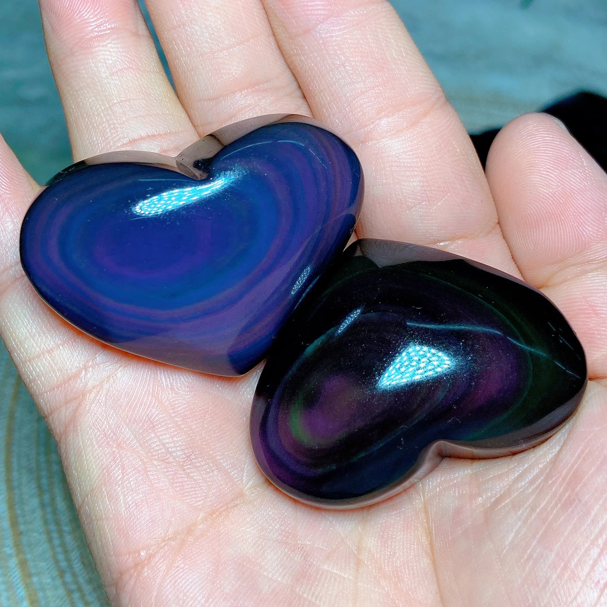 Rainbow Obsidian Heart-ToShay.org