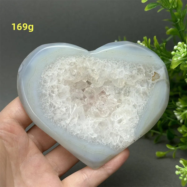 Grey Agate Geode Heart-ToShay.org