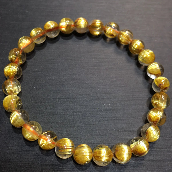 Gold Rutilated Quartz Bracelet-ToShay.org