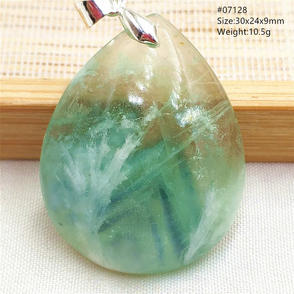 Green Blue Fluorite Pendant-ToShay.org
