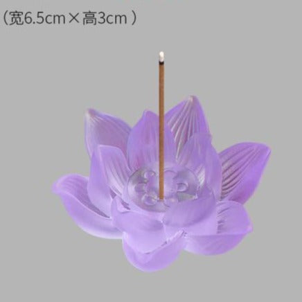 Glass Lotus Incense Burner-ToShay.org