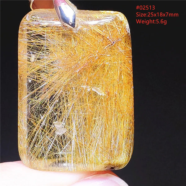 Gold Rutilated Quartz Pendant-ToShay.org