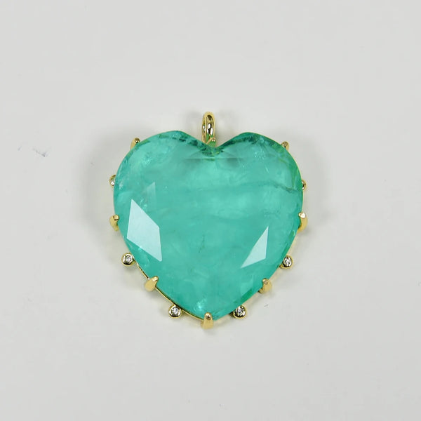 Green Crystal Quartz Hearts-ToShay.org