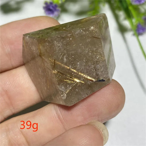 Gold Rutilated Hair Crystal-ToShay.org