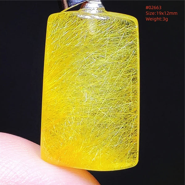 Gold Rutilated Quartz Pendant-ToShay.org