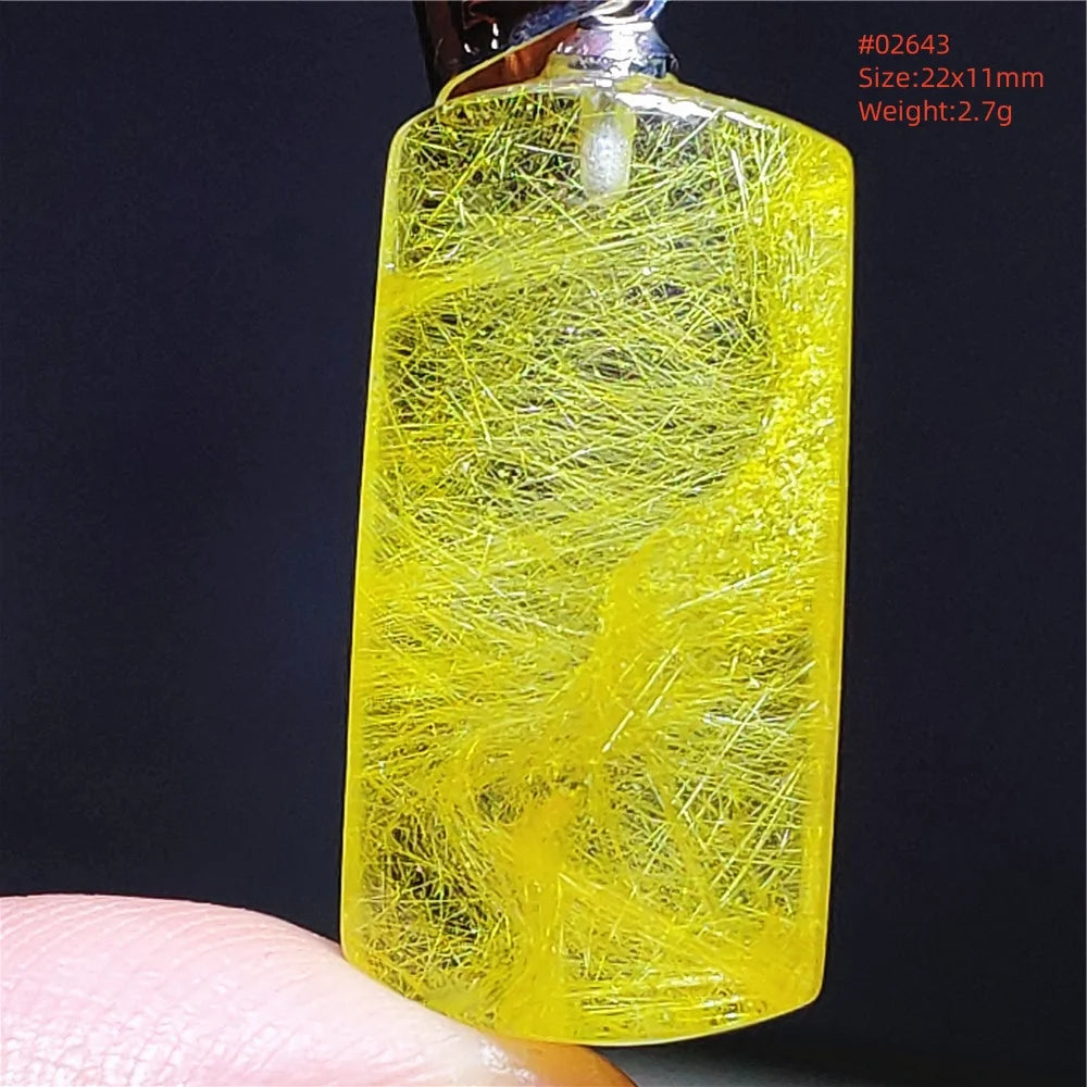 Gold Rutilated Quartz Pendant-ToShay.org