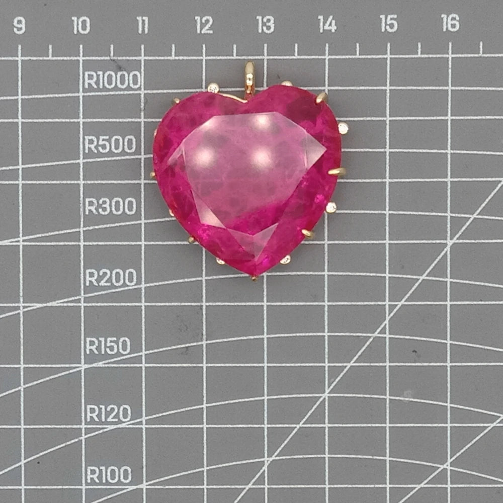 Red Crystal Heart Pendants-ToShay.org