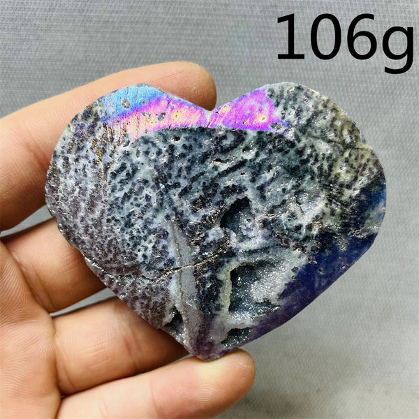 Purple Sphalerite Geode Heart-ToShay.org