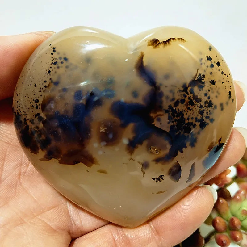 Yellow Moss Agate Heart-ToShay.org