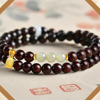 Red Sandalwood Jade Bracelet-ToShay.org
