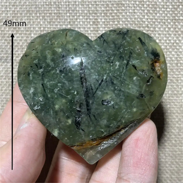 Green Grape Prehnite Hearts-ToShay.org