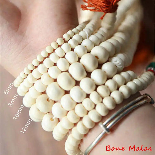 White Ox Bone Prayer Mala-ToShay.org