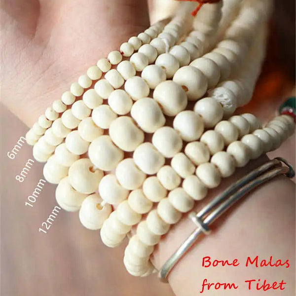 White Ox Bone Prayer Mala-ToShay.org