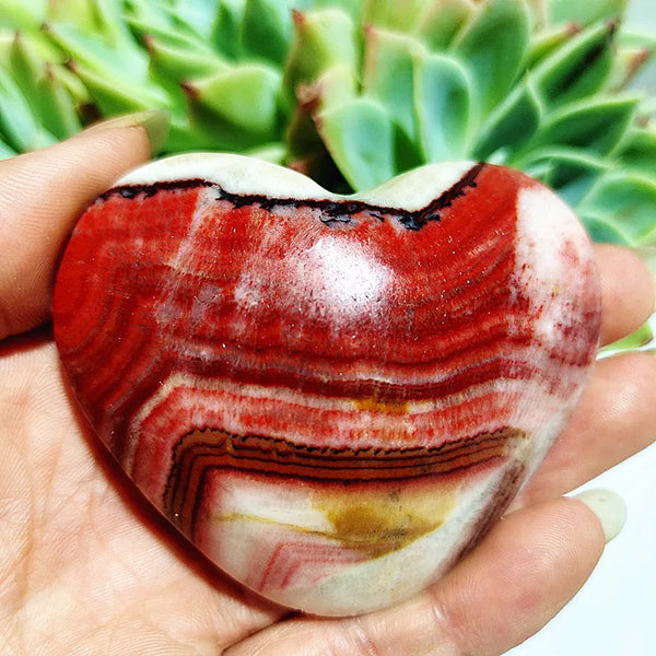 Red Striped Agate Heart-ToShay.org
