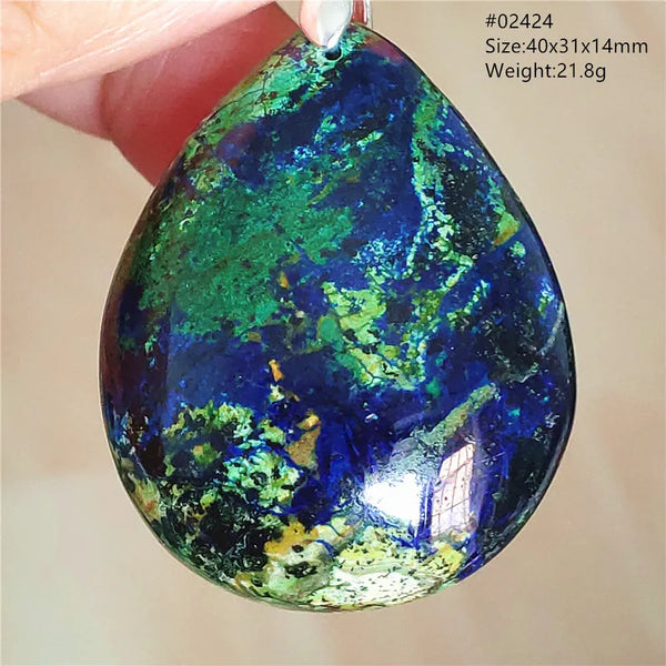 Blue Azulite Pendant-ToShay.org