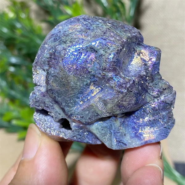 Purple Aura Sphalerite Skull-ToShay.org