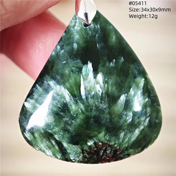 Green Seraphinite Pendant-ToShay.org