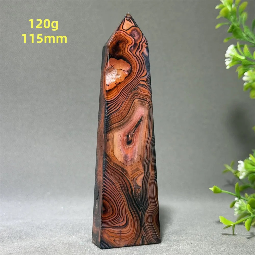 Black Striped Agate Obelisk-ToShay.org