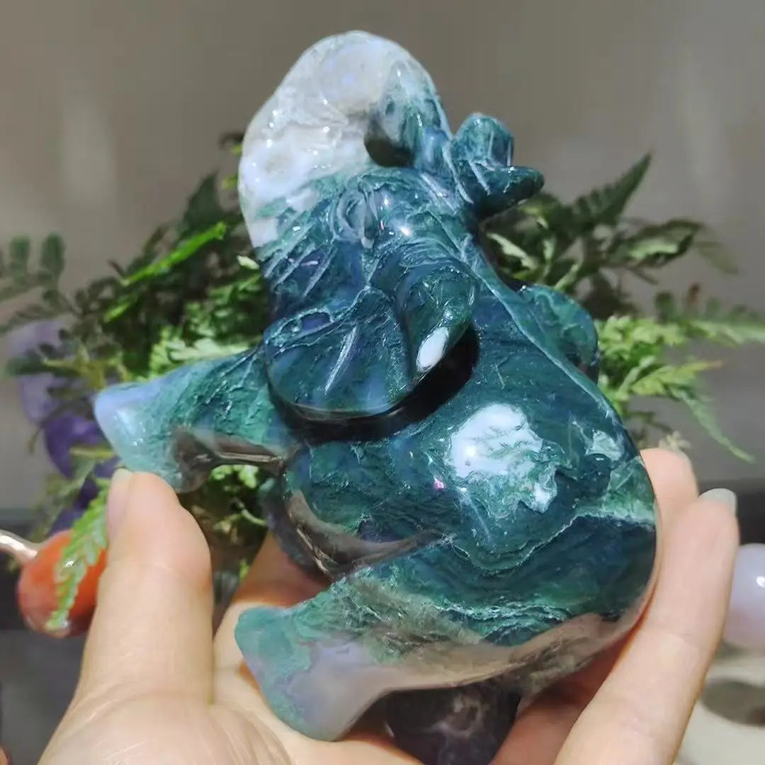 Green Moss Agate Elephant-ToShay.org