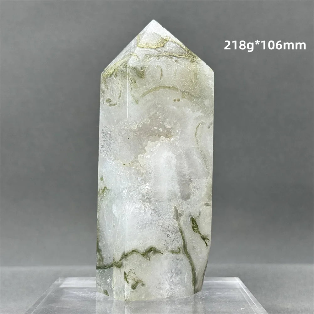 Green Aquatic Agate Tower-ToShay.org