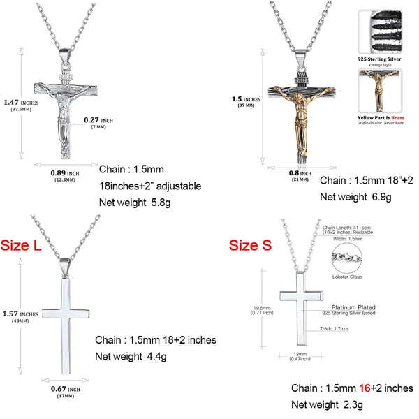 Gold Cross Pendant Necklaces-ToShay.org