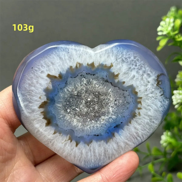Blue Agate Geode Heart-ToShay.org