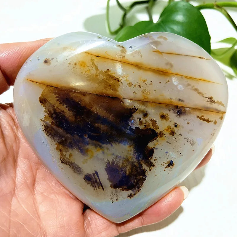 Yellow Moss Agate Heart-ToShay.org