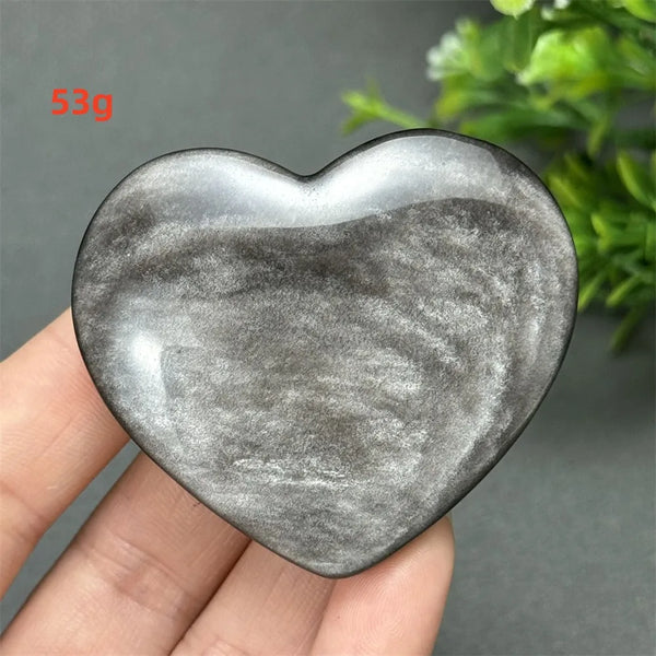 Silver Obsidian Quartz Heart-ToShay.org