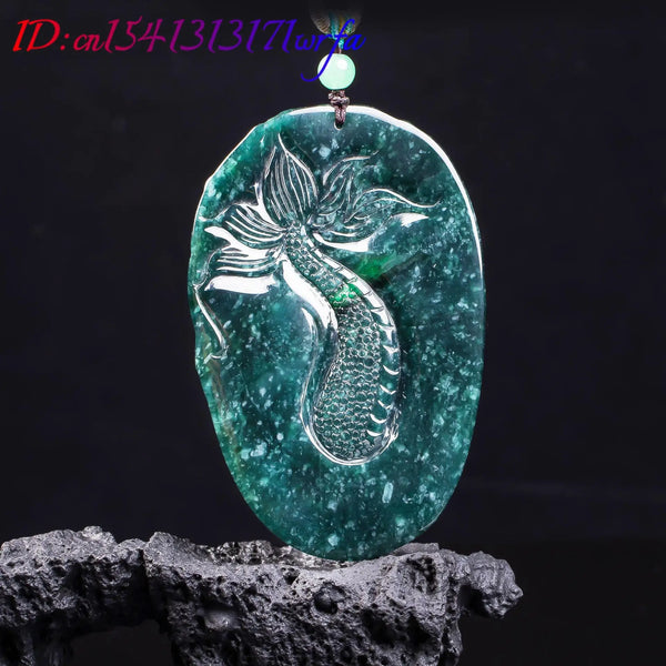 Green Jadeite Dragon Pendant-ToShay.org