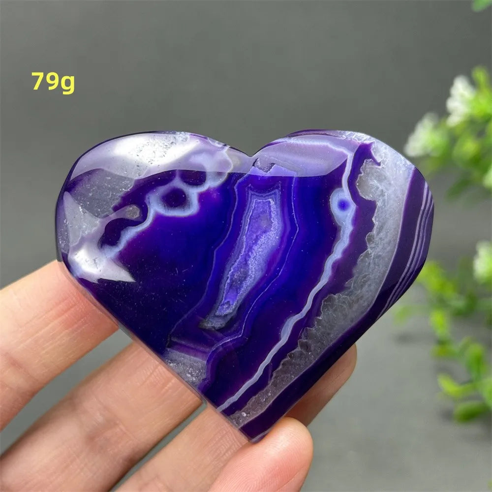 Purple Agate Heart-ToShay.org