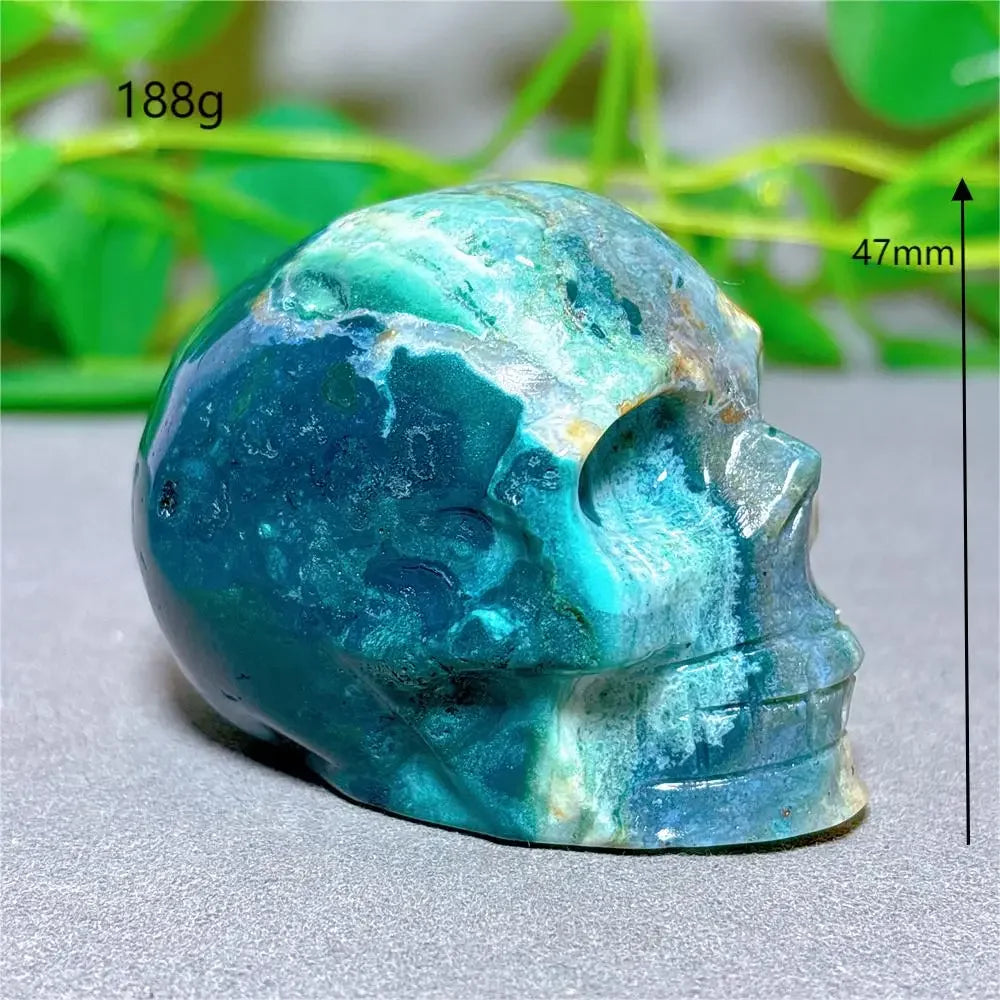 Blue Ocean Jasper Skull-ToShay.org