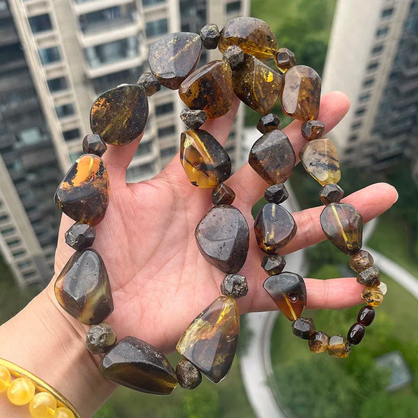 Yellow Amber Necklace-ToShay.org