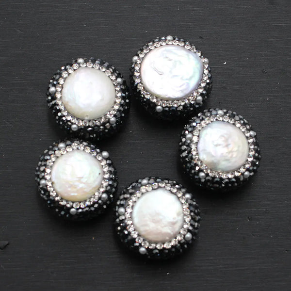 White Pearl Coin Beads-ToShay.org