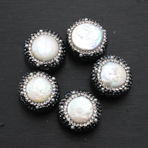 White Pearl Coin Beads-ToShay.org