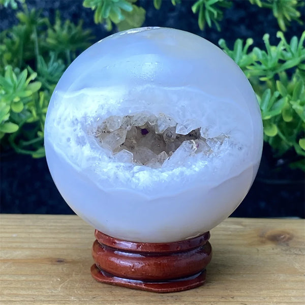 Blue Agate Cluster Ball-ToShay.org