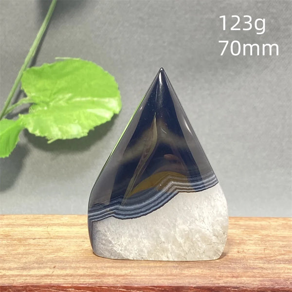 Black Striped Agate Flame-ToShay.org