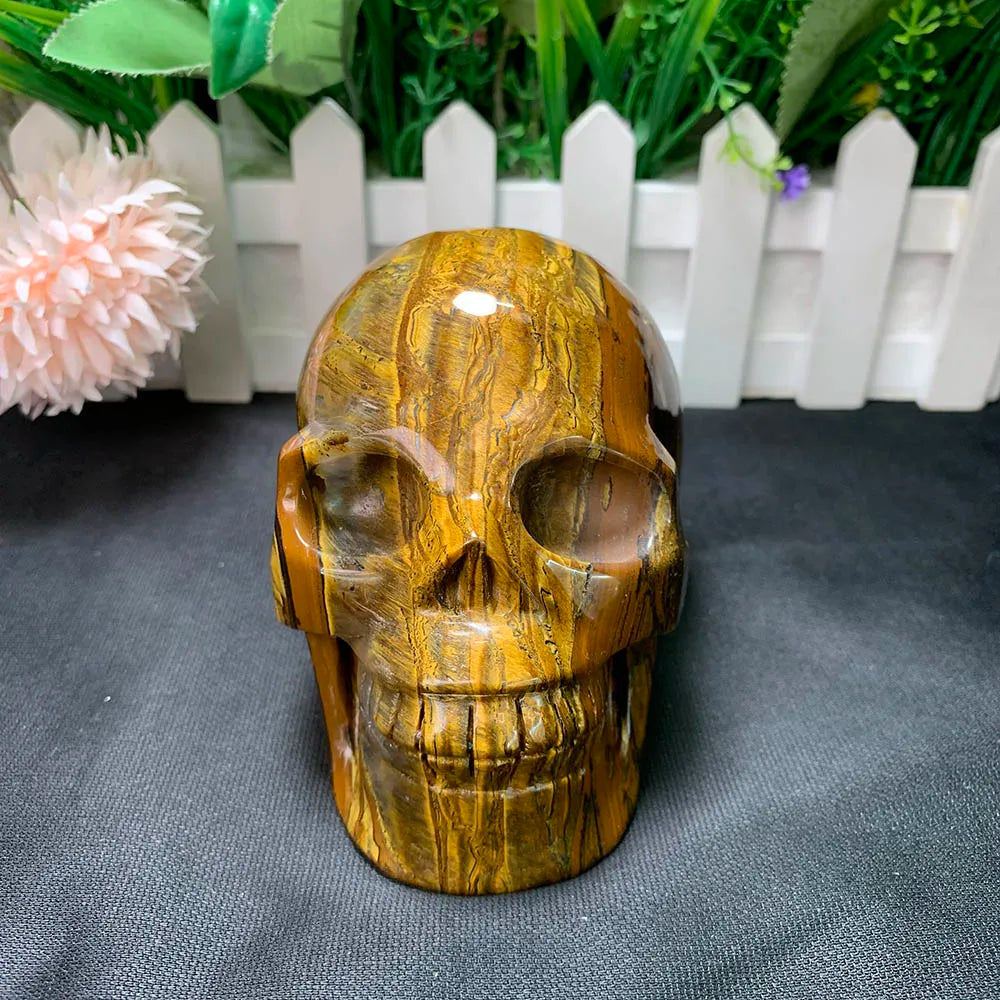 Yellow Tiger Eye Skull-ToShay.org