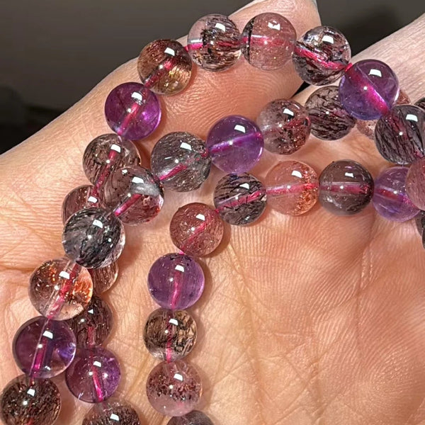 Purple Super Seven Wrap Bracelet-ToShay.org