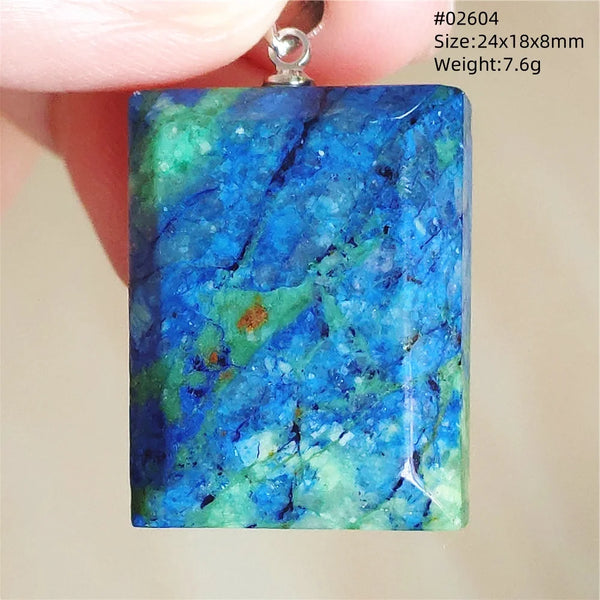 Blue Azulite Malachite Pendant-ToShay.org