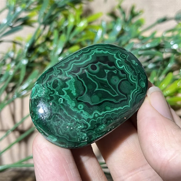 Green Malachite Palm Stone-ToShay.org