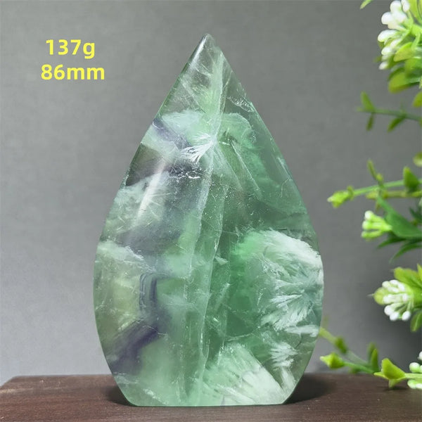 Green Feather Fluorite Torch-ToShay.org