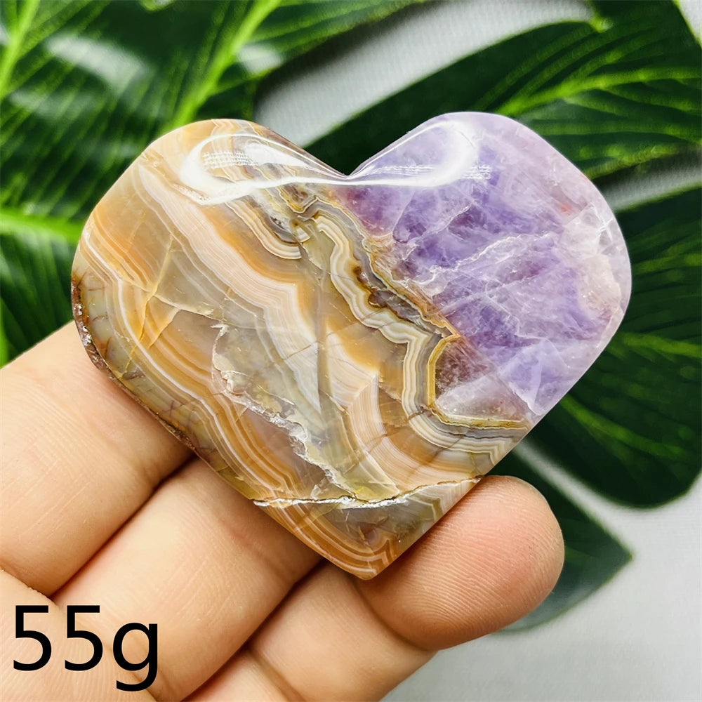 Purple Agate Amethyst Heart-ToShay.org