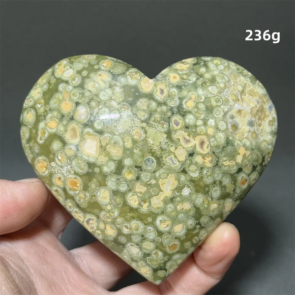Green Rainforest Jasper Heart-ToShay.org
