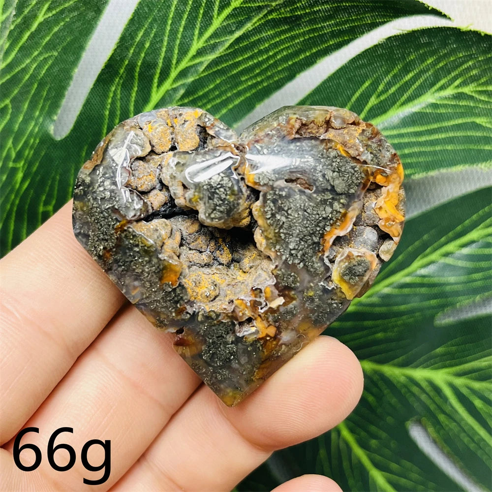 Green Agate Geode Heart-ToShay.org