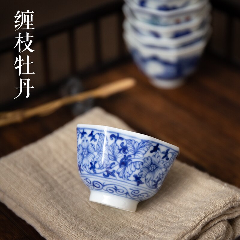 Blue White Ceramic Tea Cups-ToShay.org